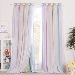 Kids rainbow curtains